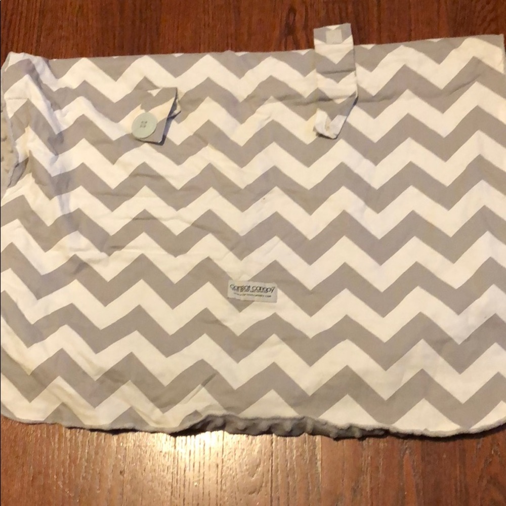 Car seat canopy - Grey Chevron - Picture 3 of 4